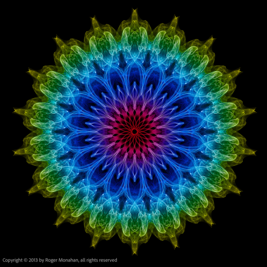 This is a smoke mandala suitable for zen enthusiasts.